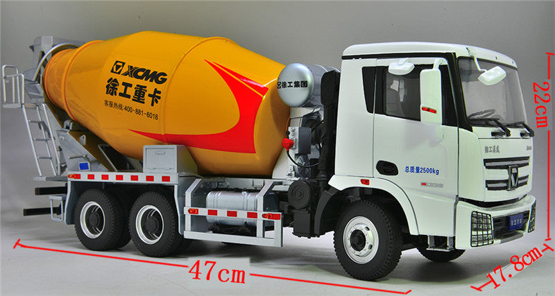 1:35 Scale XCMG Hanvan Schwing Concrete Mixer Truck construction machinery diecast model