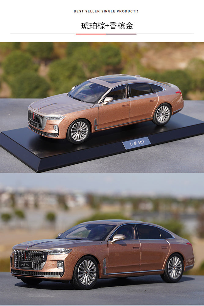 Original factory 1:18 century Dragon FAW Red flag Hongqi H9 diecast parade alloy car model for gift, collection