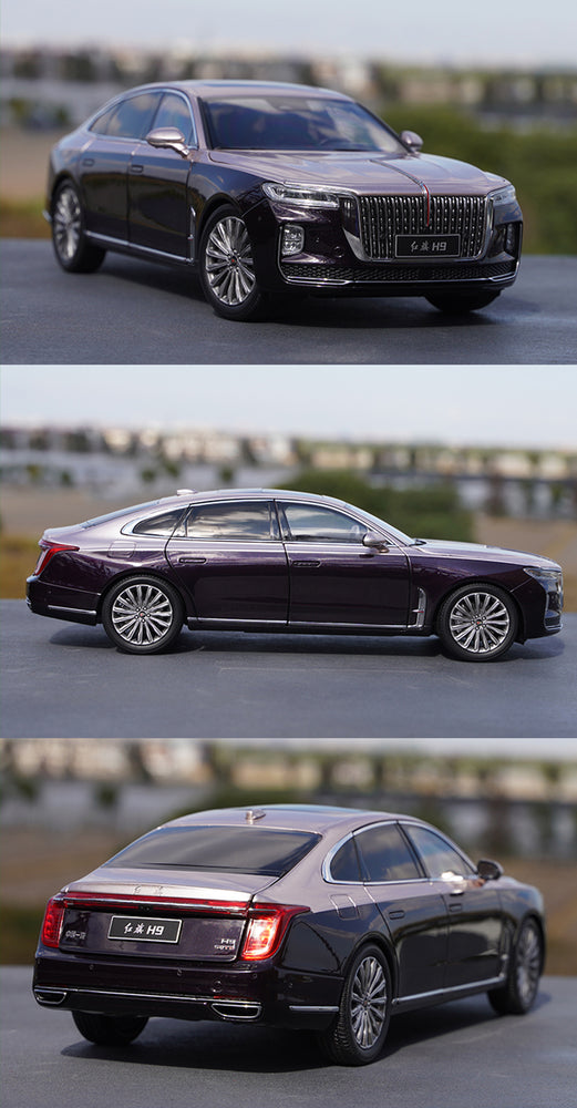 Original factory 1:18 century Dragon FAW Red flag Hongqi H9 diecast parade alloy car model for gift, collection