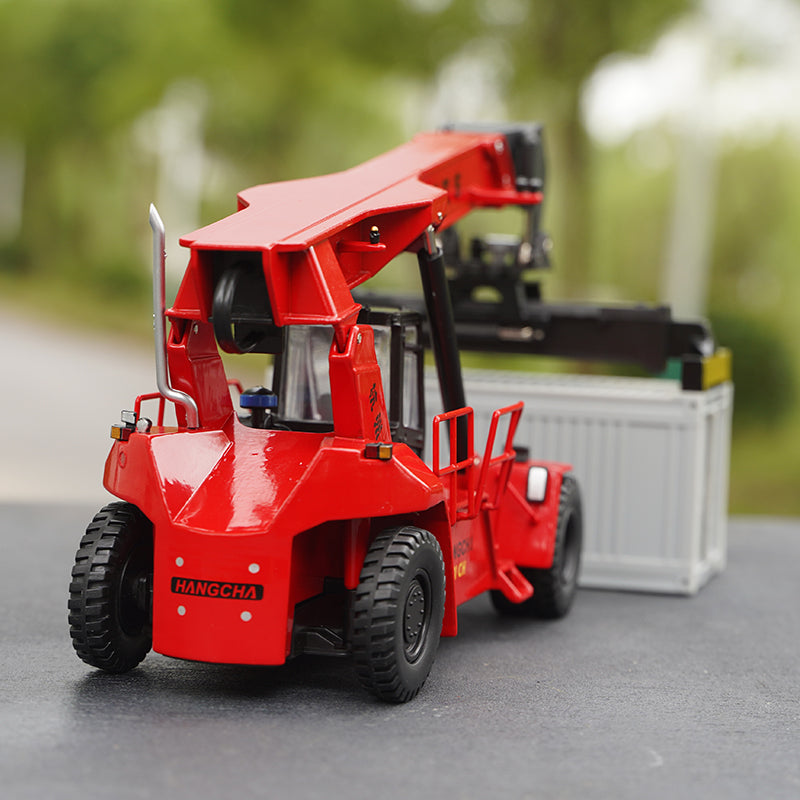 Original factory 1:50 Hangcha 45-31CN Diecast container crane model, alloy port engineering machinery truck miniature model for gift, toys