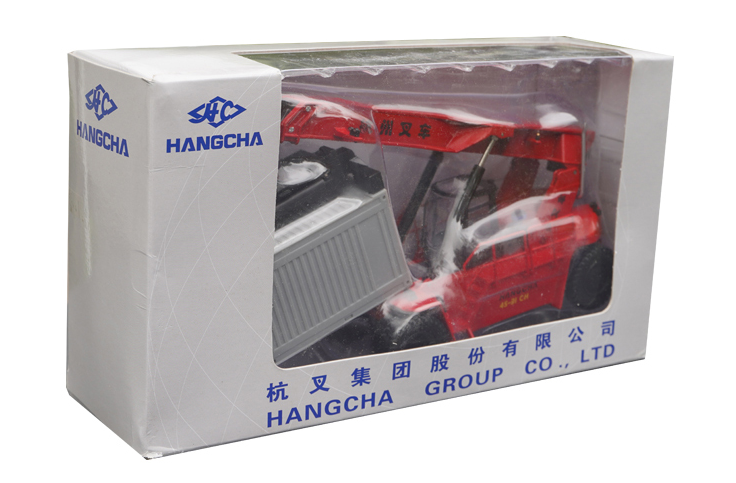 Original factory 1:50 Hangcha 45-31CN Diecast container crane model, alloy port engineering machinery truck miniature model for gift, toys