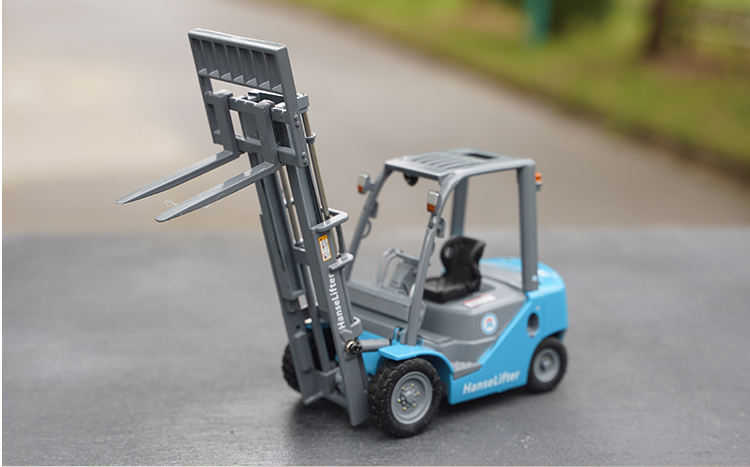 Original factory 1:25 German Hanse Lifter DIECAST engineering truck model alloy forklift truck model for gift, toy