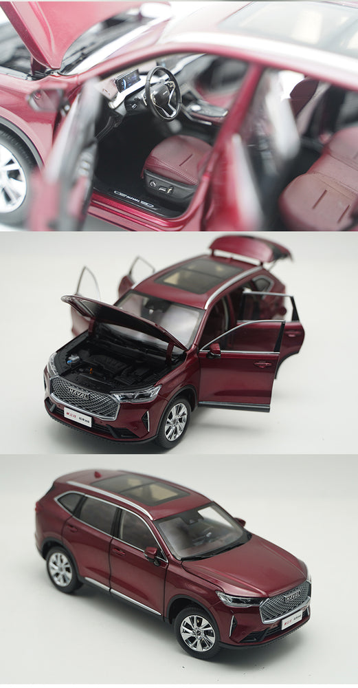 Original authentic 1:18 Great Wall 3th Generation Harvard H6 2021 red diecast alloy scale car model for gift, collection