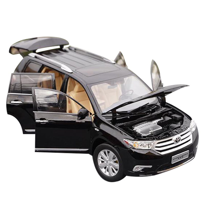 Original factory White/Black 1:18 GAC Toyota Highland 2012 diecast car model for gift, collection