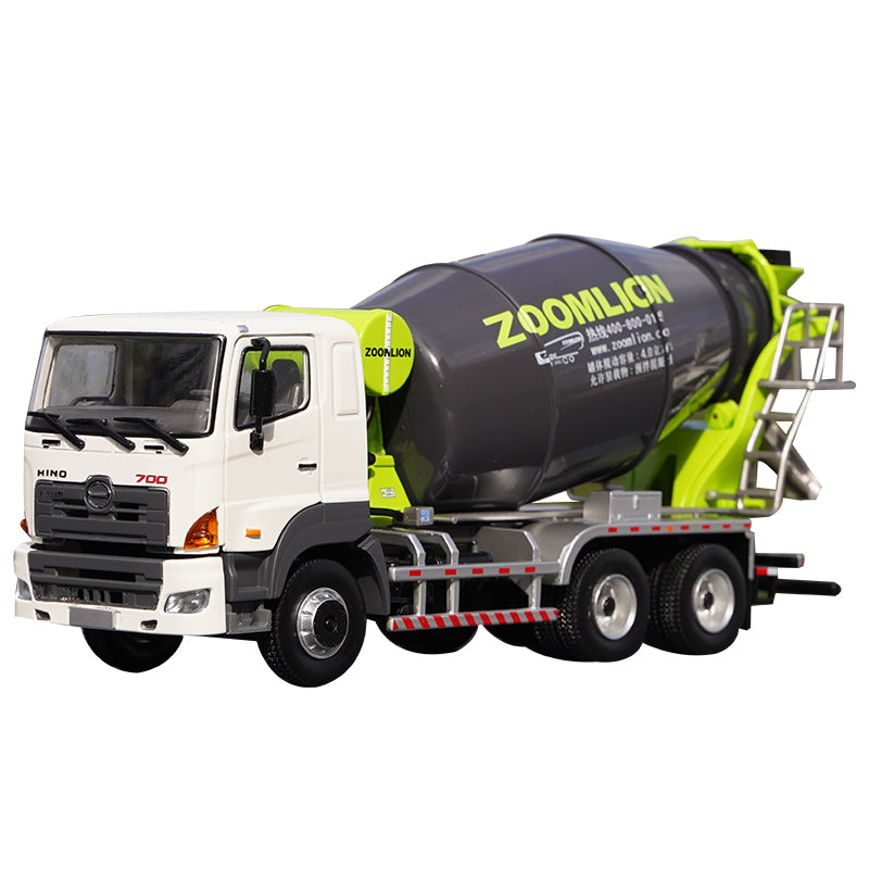 Original 1:38 Zoomlion diecast concrete cement mixer HINO 700 alloy engineering truck model for gift