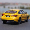 Original factory 1:18 Honda Grid INTEGRA 2022 yellow diecast car model for gift, toys