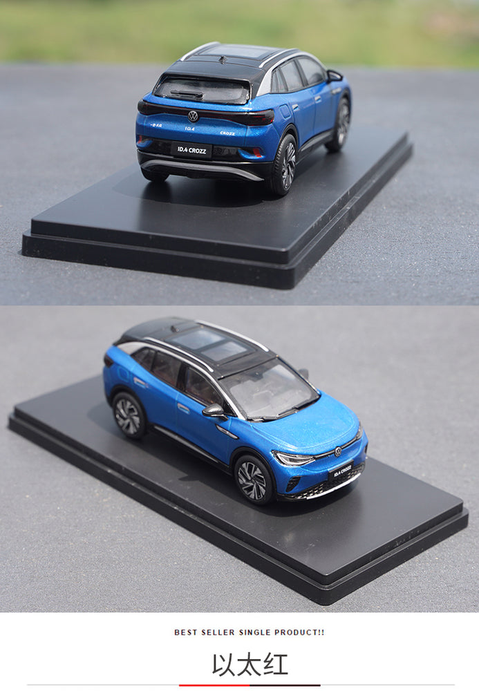 Original 1:43 VW ID.4 Crozz ID4 pure electric SUV Blue/red/grey diecast alloy simulation car model for toy, gift