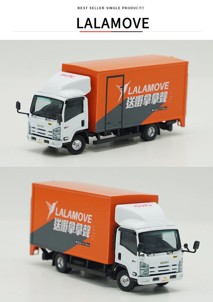 Original factory 1:76 ISUZU N-Series M1 Hong Kong diecast medium van truck models for gift, toys