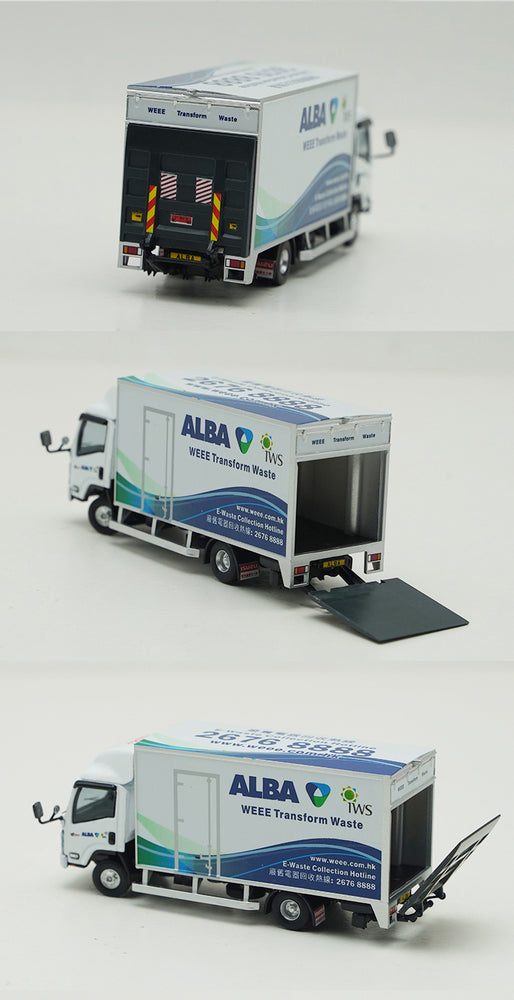 Original factory 1:76 ISUZU N-Series M1 Hong Kong diecast medium van truck models for gift, toys