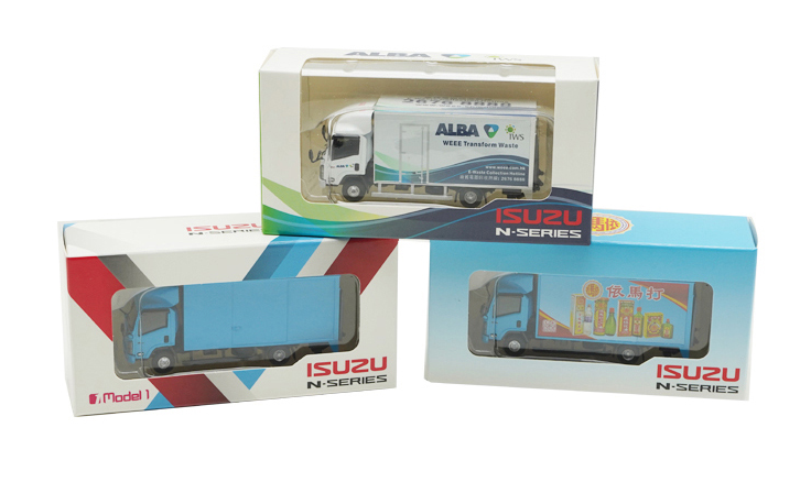 Original factory 1:76 ISUZU N-Series M1 Hong Kong diecast medium van truck models for gift, toys