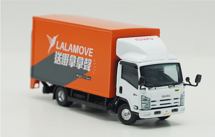 Original factory 1:76 ISUZU N-Series M1 Hong Kong diecast medium van truck models for gift, toys