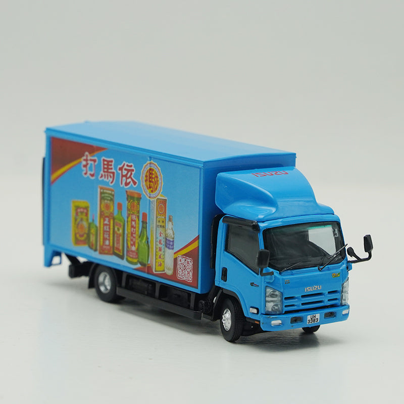 Original factory 1:76 ISUZU N-Series M1 Hong Kong diecast medium van truck models for gift, toys