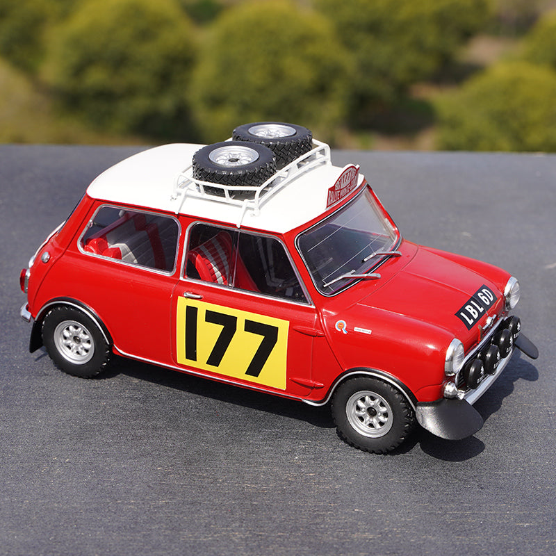 Original factory 1:18 IXO Mini Bean Mini Cooper 177# Monte Carlo diecast racing alloy car model for promotion, gift