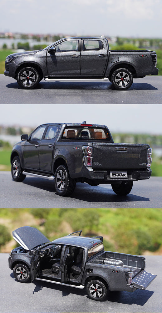 Original factory 1:18 Isuzu D-Max pick up truck 2021 version diecast transport alloy car model for gift