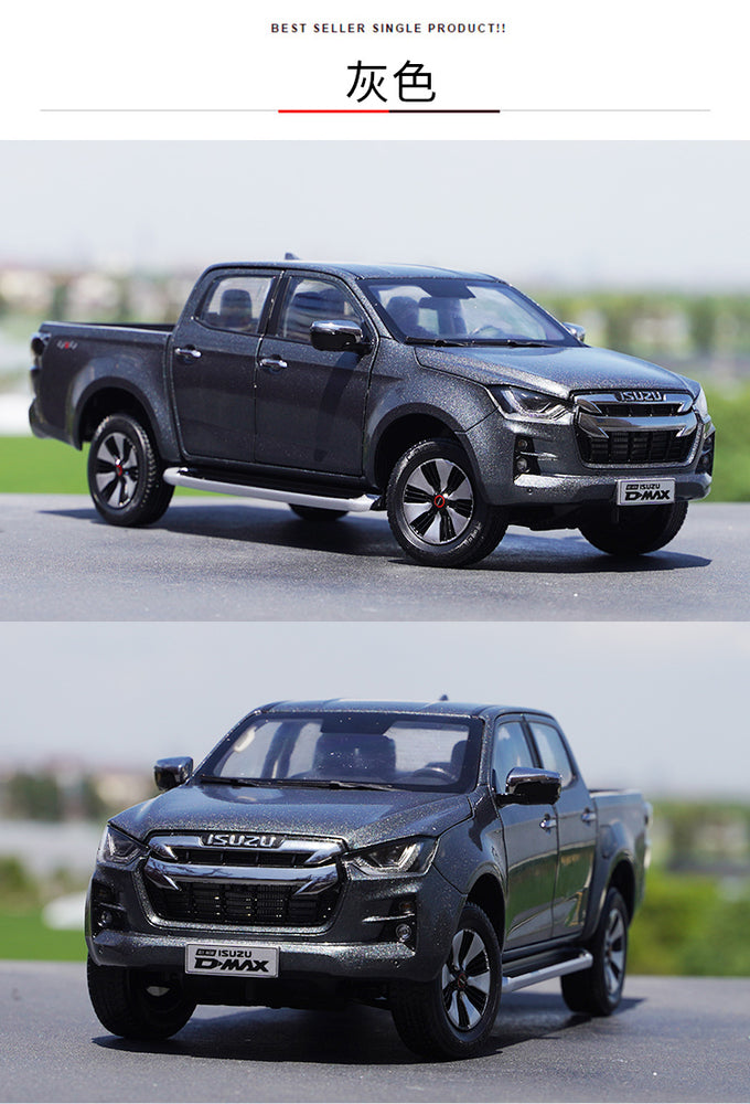 Original factory 1:18 Isuzu D-Max pick up truck 2021 version diecast transport alloy car model for gift