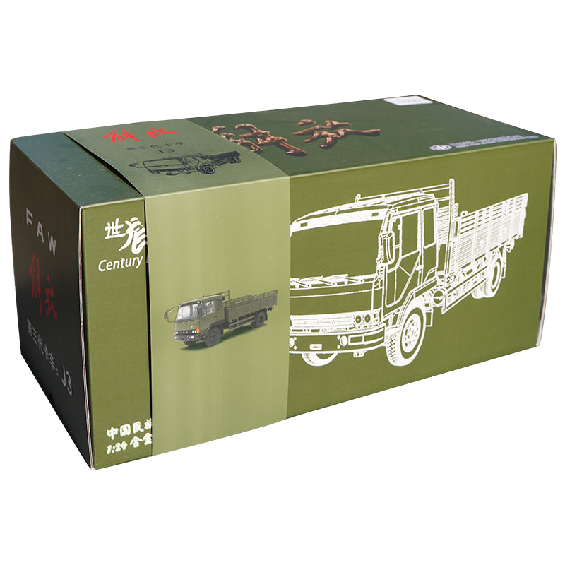 Original Authentic 1:24 Century dragon liberation Jiefang J3 diecast military truck alloy vehicle model for gift,ornaments