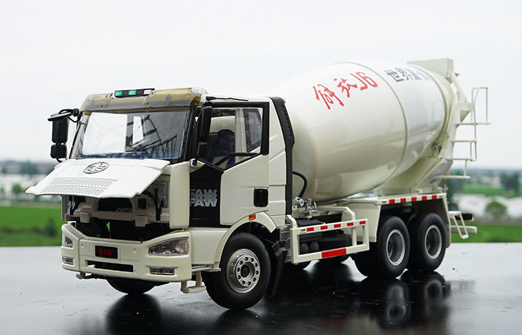 Original factory authentic 1:24 FAW Jiefang J6 diecast concrete mixer truck model for gift