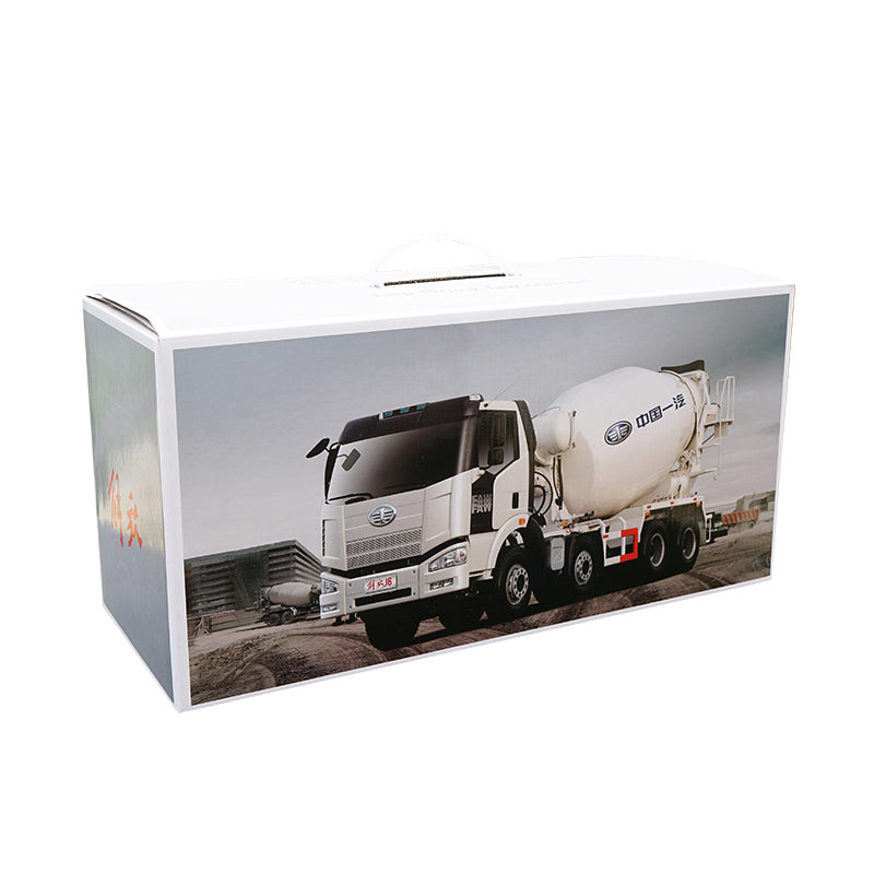 Original factory authentic 1:24 FAW Jiefang J6 diecast concrete mixer truck model for gift