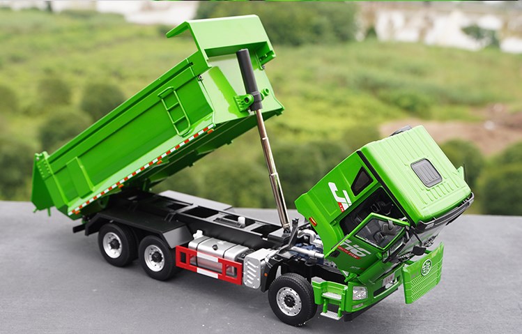 Original factory 1:24 FAW Qingdao Jiefang JH6 Diecast Dump truck model alloy slug truck vehicle models for gift, toy