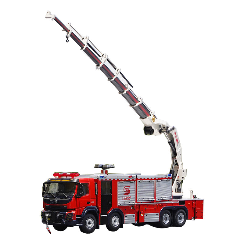 Original factory 1:50 SANY JY200 Heavy rescue diecast firetruck model for gift, toys