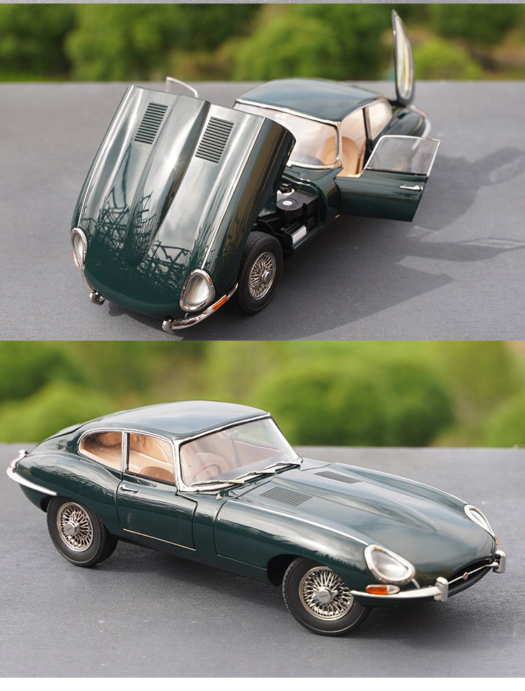 Classic 1:18 Kyosho Jaguar E-type diecast car model alloy 60th anniversary scale car miniature for collection