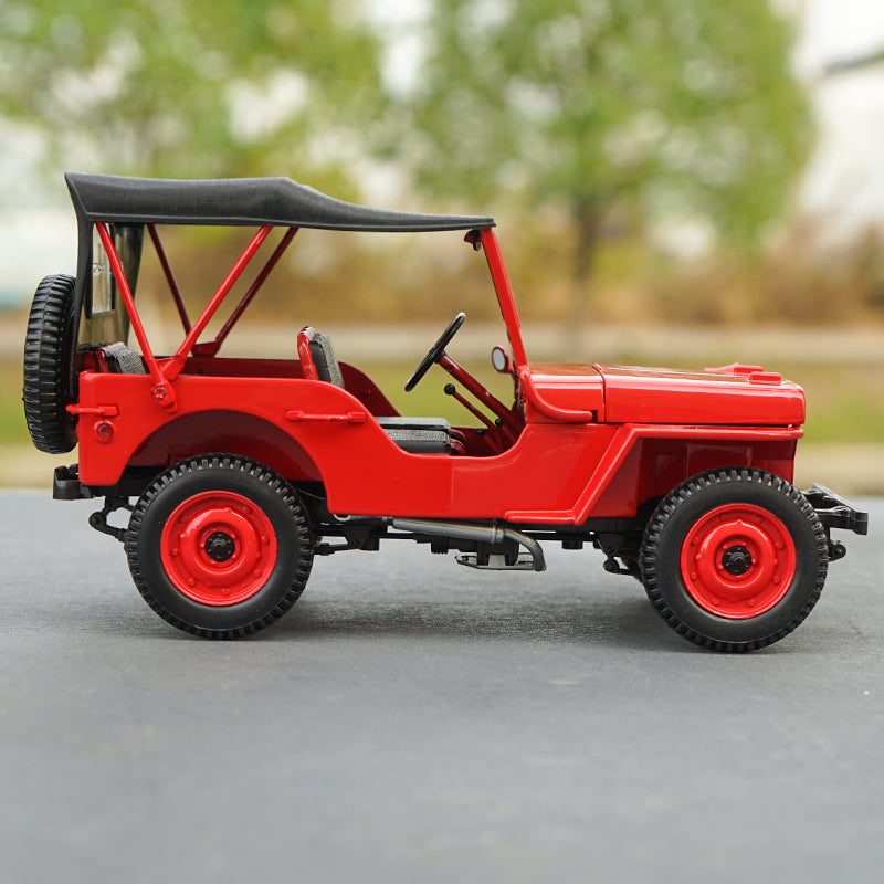 Original factory high quality NOREV 1:18 Jeep Willis 1924 zinc alloy metal diecast car model for gift, collection