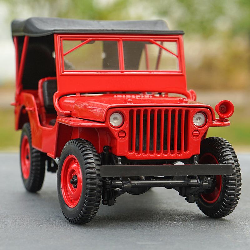 Original factory high quality NOREV 1:18 Jeep Willis 1924 zinc alloy metal diecast car model for gift, collection