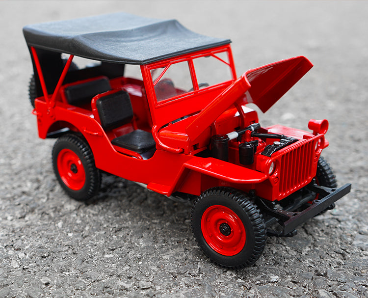 Original factory high quality NOREV 1:18 Jeep Willis 1924 zinc alloy metal diecast car model for gift, collection