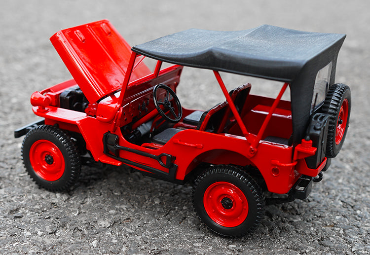 Original factory high quality NOREV 1:18 Jeep Willis 1924 zinc alloy metal diecast car model for gift, collection