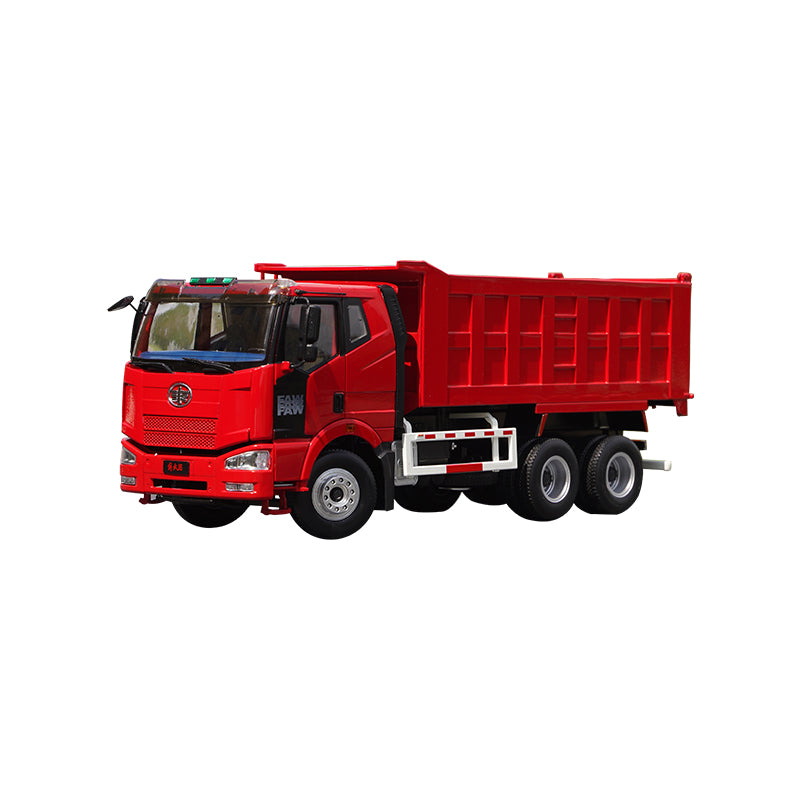 Original factory 1:24 FAW Jiefang J6 diecast dump truck engineering alloy simulation truck model for gift, collection