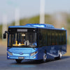 Original 1:42 Nanjing Jinlong Skywell H12 new energy pure electric Diecast bus model for gift, collection