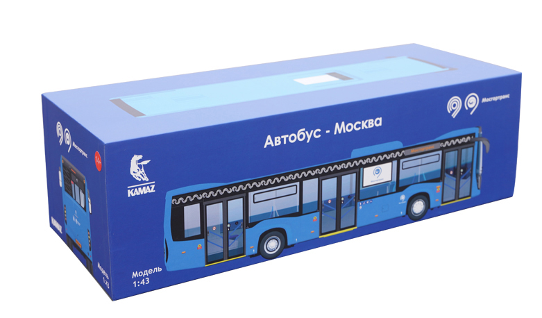 Original factory 1:43 Russian KAMaAZ Diecast Pure electric bus alloy simulation bus model for sale