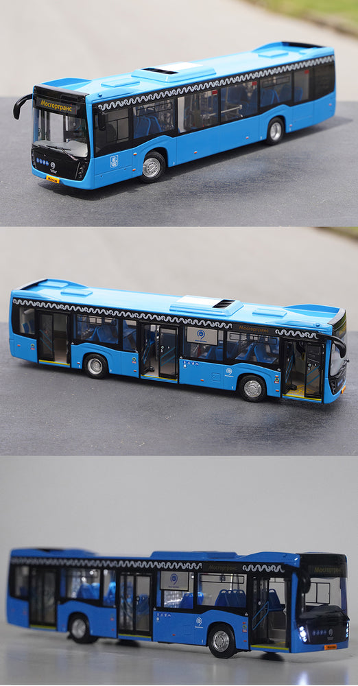 Original factory 1:43 Russian KAMaAZ Diecast Pure electric bus alloy simulation bus model for sale