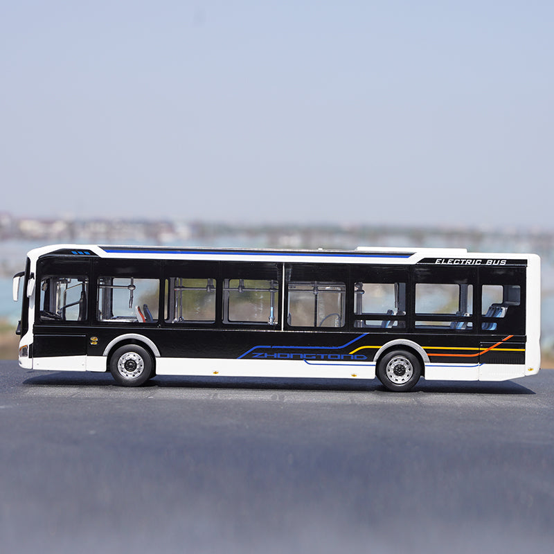 Original factory 1:42 Zhongtong LCK6126EVGR1 Pure electric 12m diecast city bus model for gift, collection