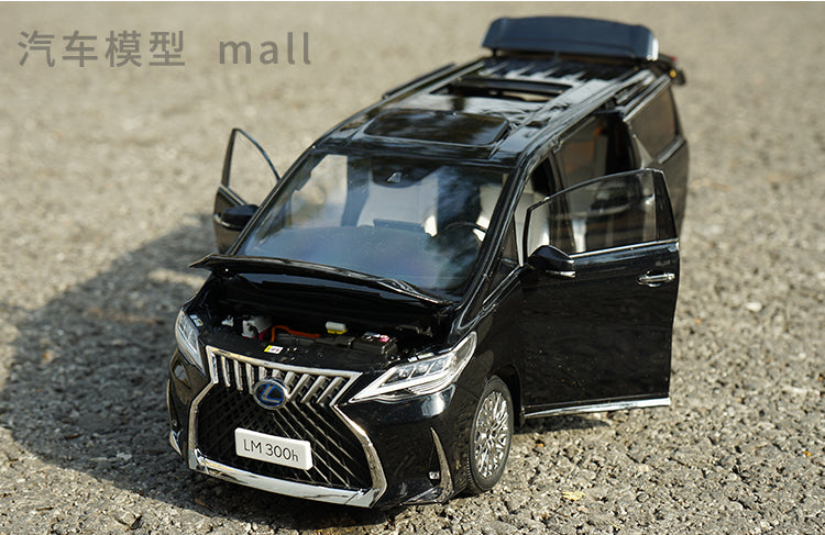 High classic 1:18 Kenfai Lexus LM300H diecast commercial vehicle MVP alloy car model for gift, collection