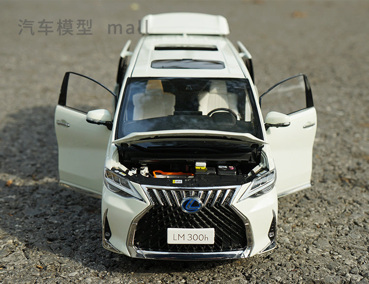 High classic 1:18 Kenfai Lexus LM300H diecast commercial vehicle MVP alloy car model for gift, collection