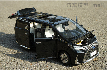 High classic 1:18 Kenfai Lexus LM300H diecast commercial vehicle MVP alloy car model for gift, collection