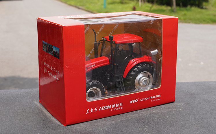 Collectable top quality 1:24 YTO First tow Dongfanghong LX1204 Diecast wheeled alloy farm tractor model for gift, toys