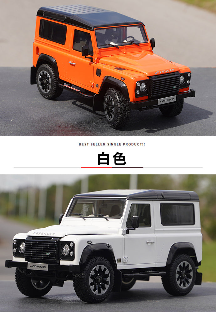 1:18 LCD Land Rover Defender 90 Works V8 70th Edition diecast alloy toy scale car model for gift, collection