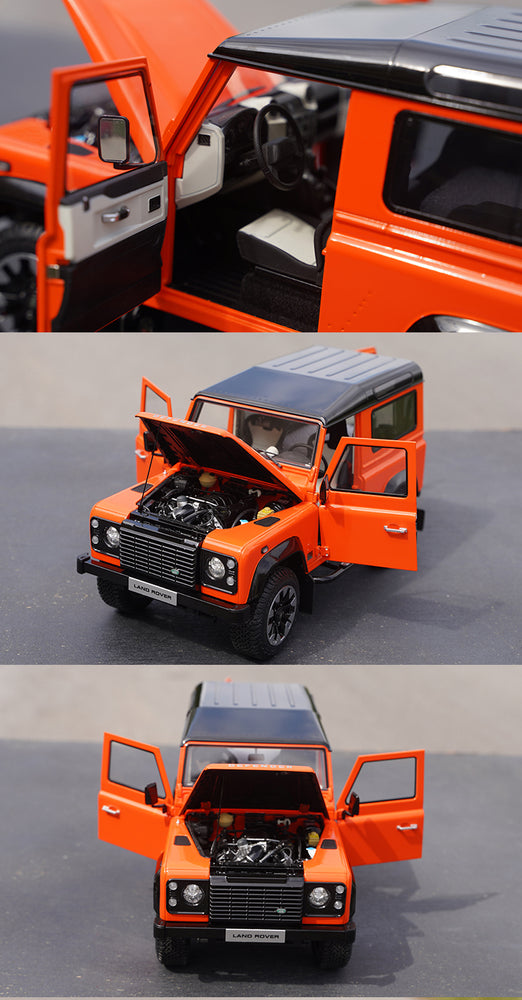 1:18 LCD Land Rover Defender 90 Works V8 70th Edition diecast alloy toy scale car model for gift, collection