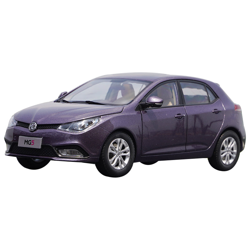 Original factory 1:18 SAIC MG5 purple/grey diecast car model for gift, toys