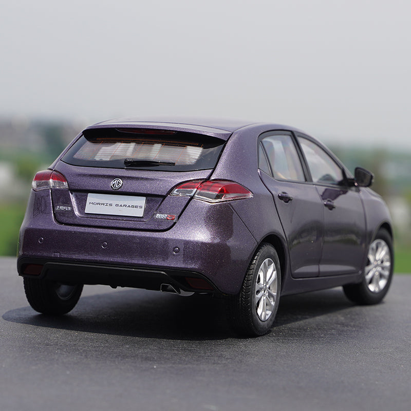 Original factory 1:18 SAIC MG5 purple/grey diecast car model for gift, toys