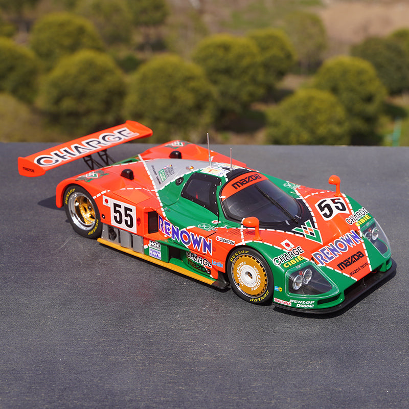 Original Aunthentic 1:18 IXO Mazda 787B 55# 1991 Le Mans 24H diecast rally car simulation alloy car model for collection, toy