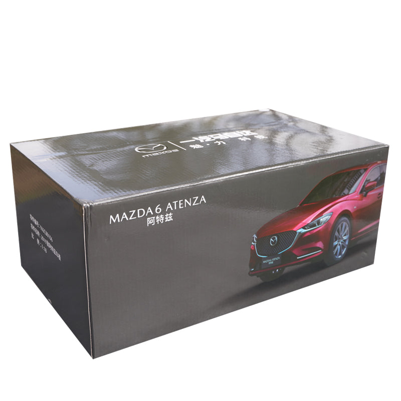Original factory 1:18 Mazda Atenza 2019 red/white diecast toy car Vehicle model for gift, collection