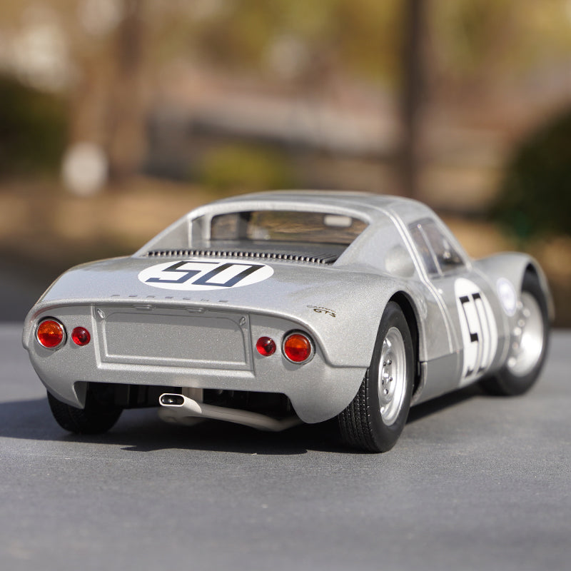 Classic silver Silver/blue 1:18 Norev Porsche 904 GTS American Challenge diecast car model for birthday gift