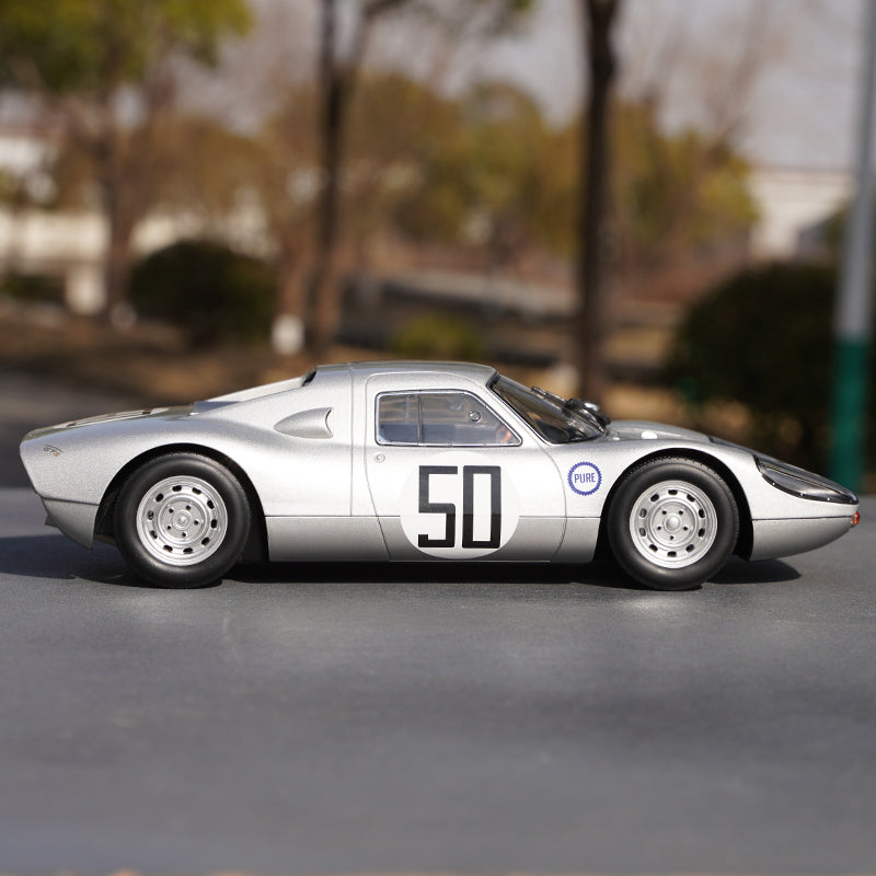 Classic silver Silver/blue 1:18 Norev Porsche 904 GTS American Challenge diecast car model for birthday gift
