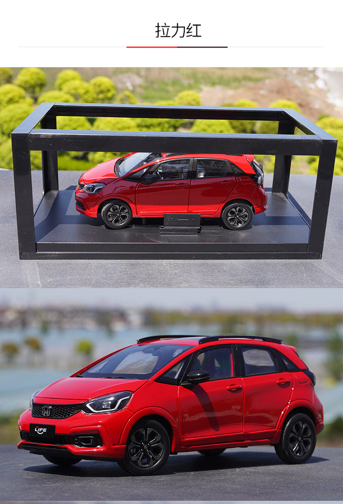 Original factory Blue Red 1:18 Honda Life Diecast alloy car model for birthday gift, toys