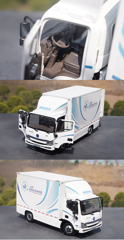 Original factory Foton IBlue Auto New energy 1:22 Diecast Light truck van model for gift, collection, toys