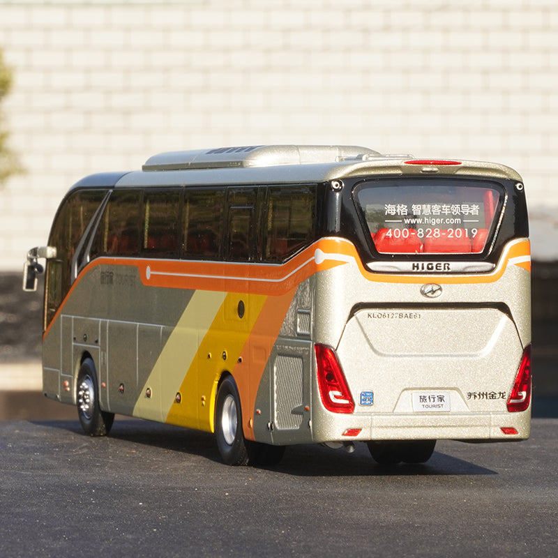 High quality authentic 1:42 Higer Tourist Diecast scale bus traveler model for sell