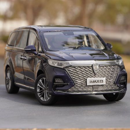 Original factory 1:16 SAIC IMAX8 ROEWE MPV Purple diecast toy car Vehicle model for gift, collection